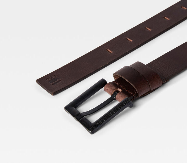 G-Star Raw Leren riem met doornsluiting, model 'New duko' in zwart online kopen | P&C
