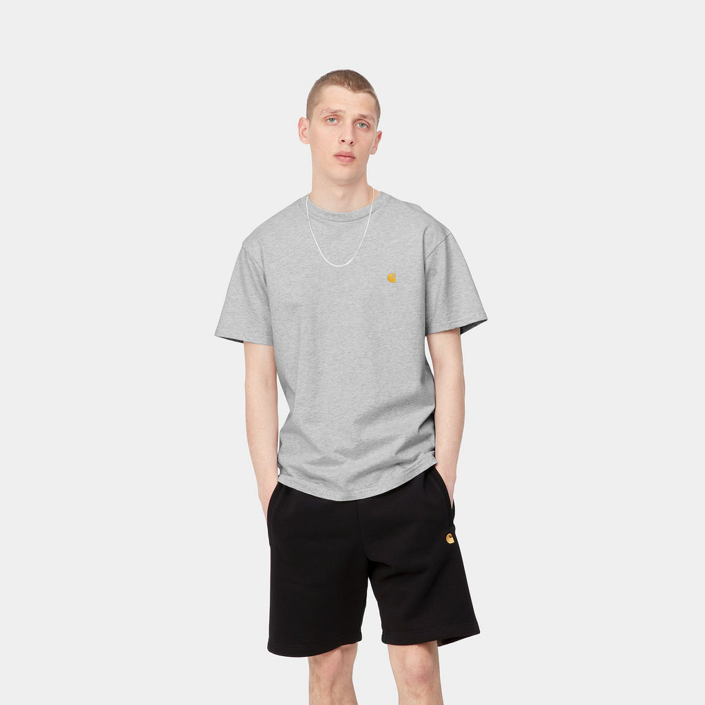 Carharrt S/S Chase T-Shirt Ash Heather / Gold-t-shirt-Heroes
