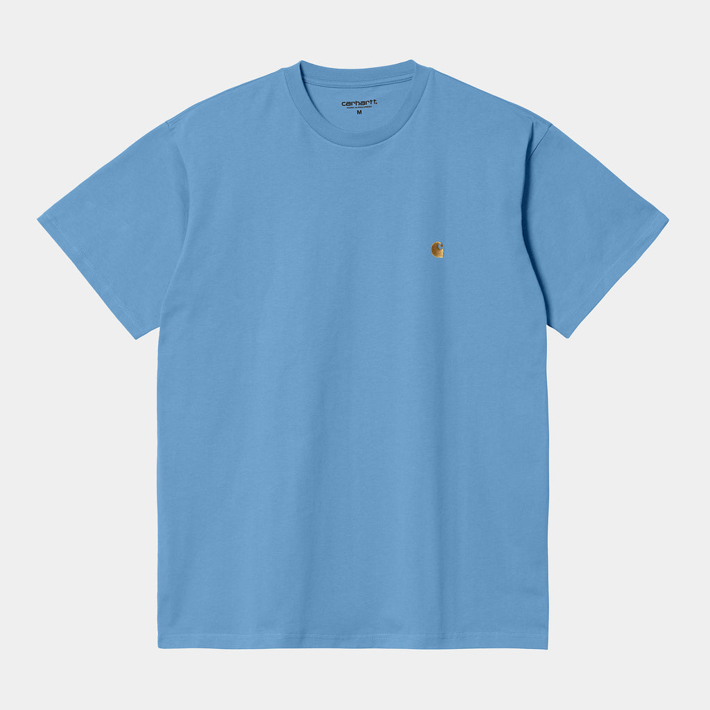 Carharrt S/S Chase T-Shirt Piscine / Gold-t-shirt-Heroes