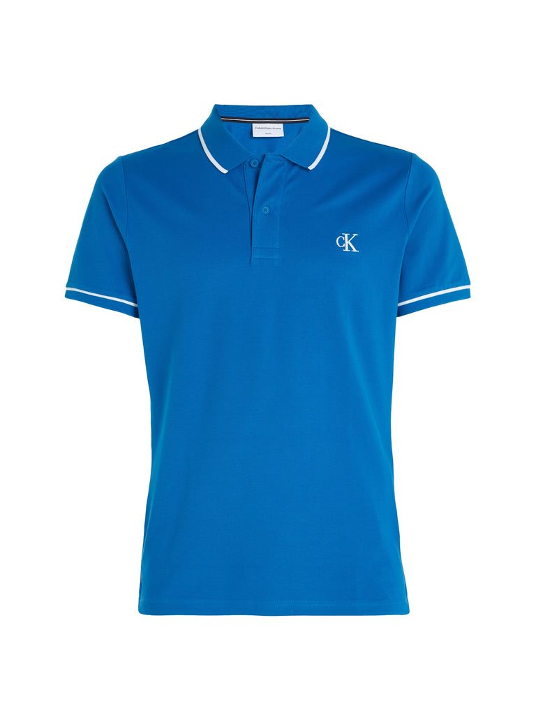 Tipping Slim Polo in Blue-polo-Heroes
