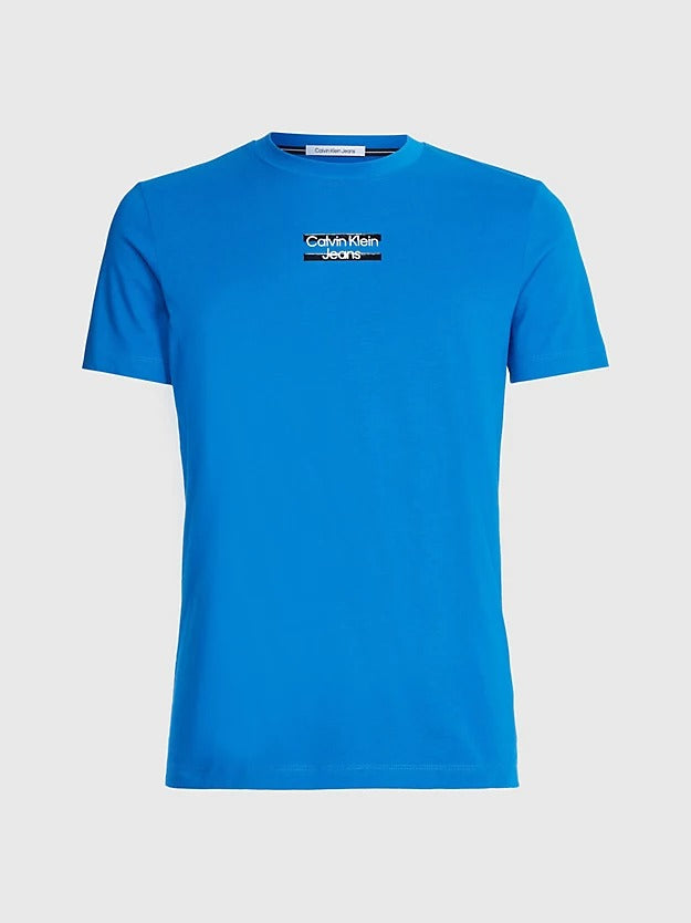 Slim Logo T-Shirt in Tarp Blue-t shirts-Heroes