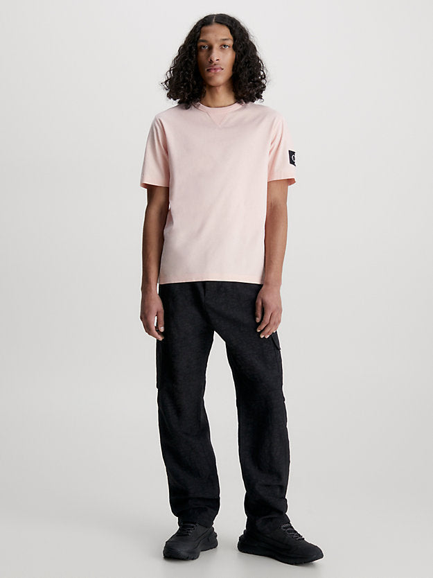Monogram Badge T-Shirt in Faint Blossom-t shirts-Heroes