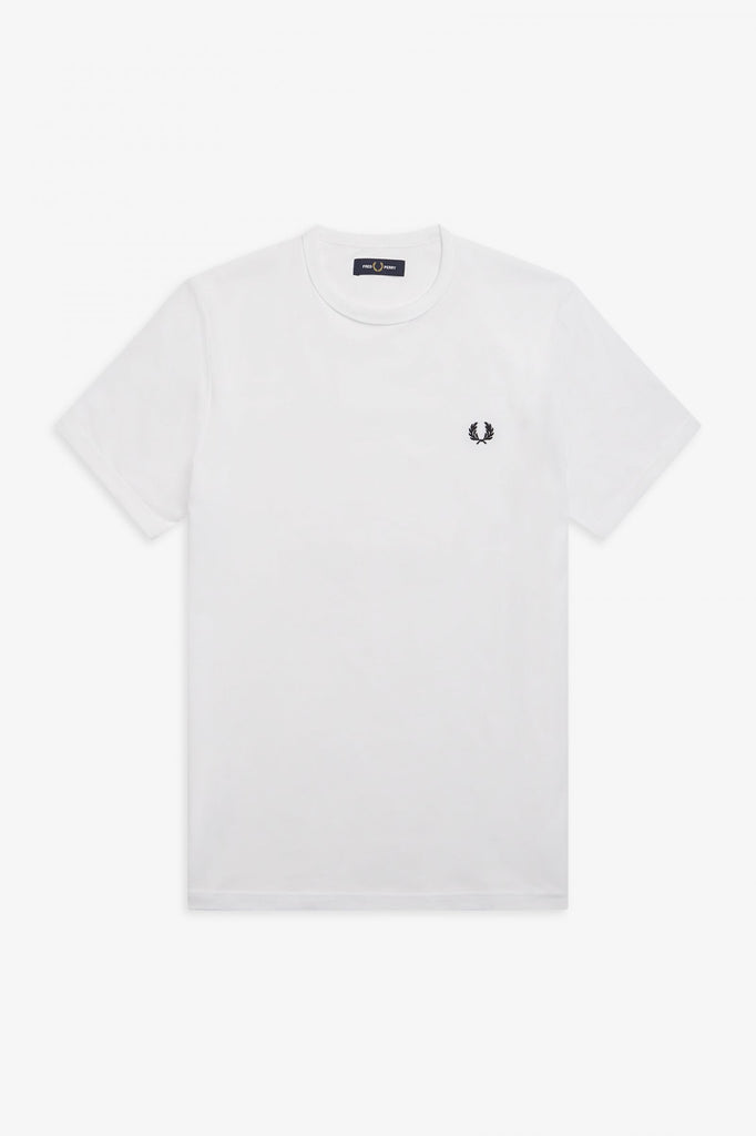 Ringer T-Shirt in White-t-shirt-Heroes