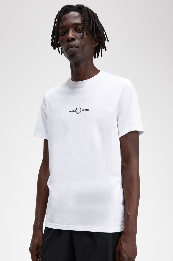 Embroidered T-Shirt in White-t-shirt-Heroes