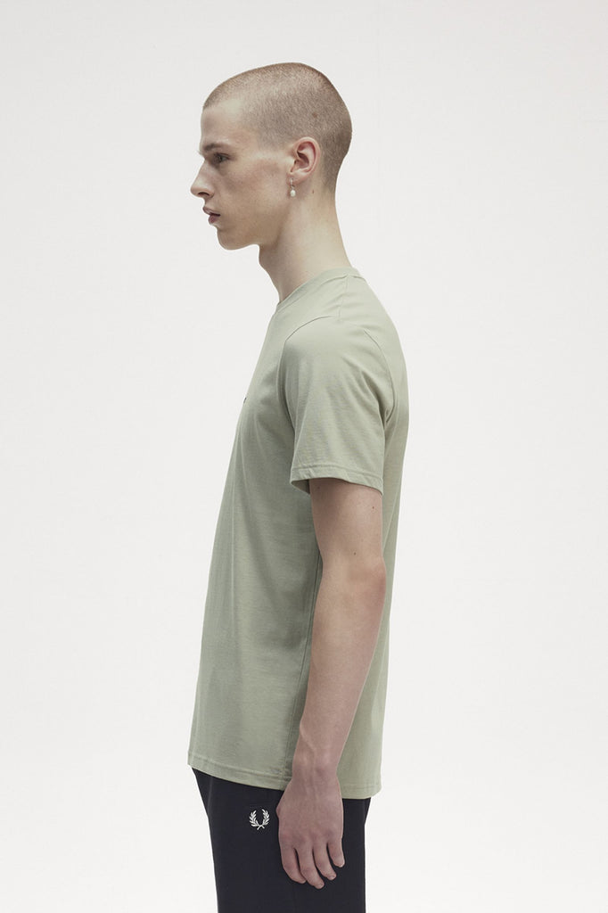 Embroidered T-Shirt in Seagrass-t shirts-Heroes