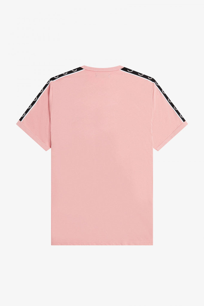 Contrast Tape Ringer T-Shirt in Chalky Pink / Black-t shirts-Heroes