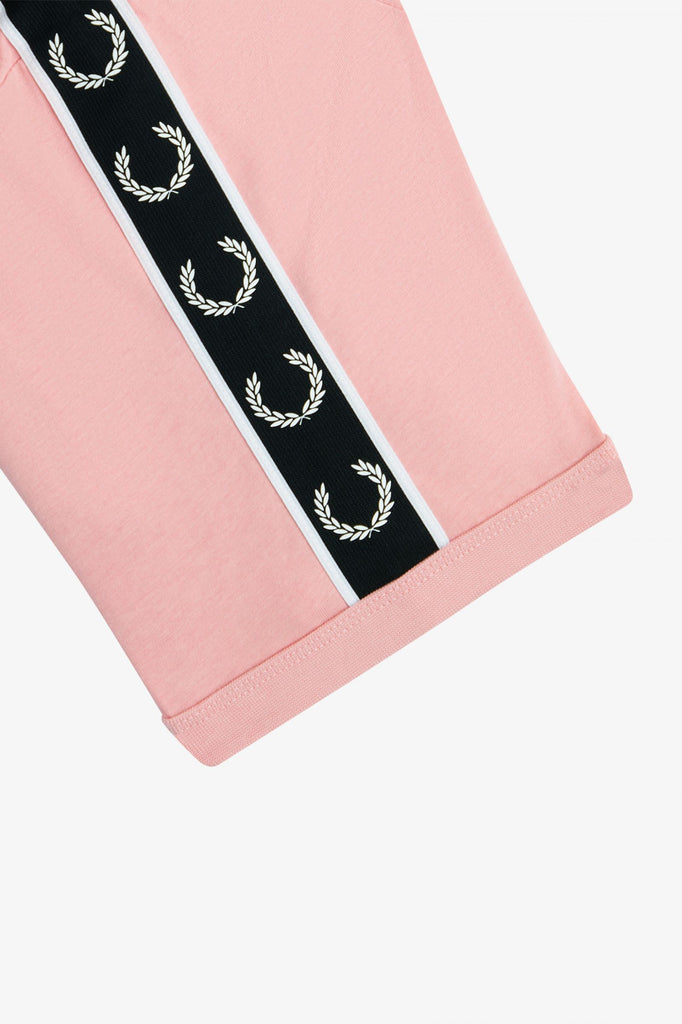 Contrast Tape Ringer T-Shirt in Chalky Pink / Black-t shirts-Heroes