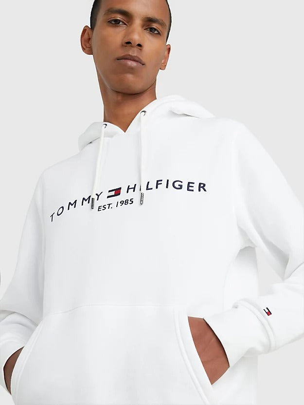 Logo Flex Fleece Hoody in White-sweatshirts-Heroes