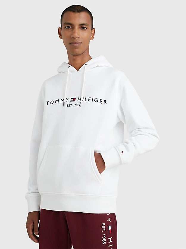 Logo Flex Fleece Hoody in White-sweatshirts-Heroes