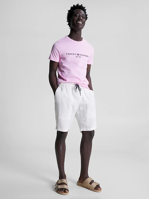 Logo Slim Fit Jersey T-Shirt in Iconic Pink-t shirts-Heroes