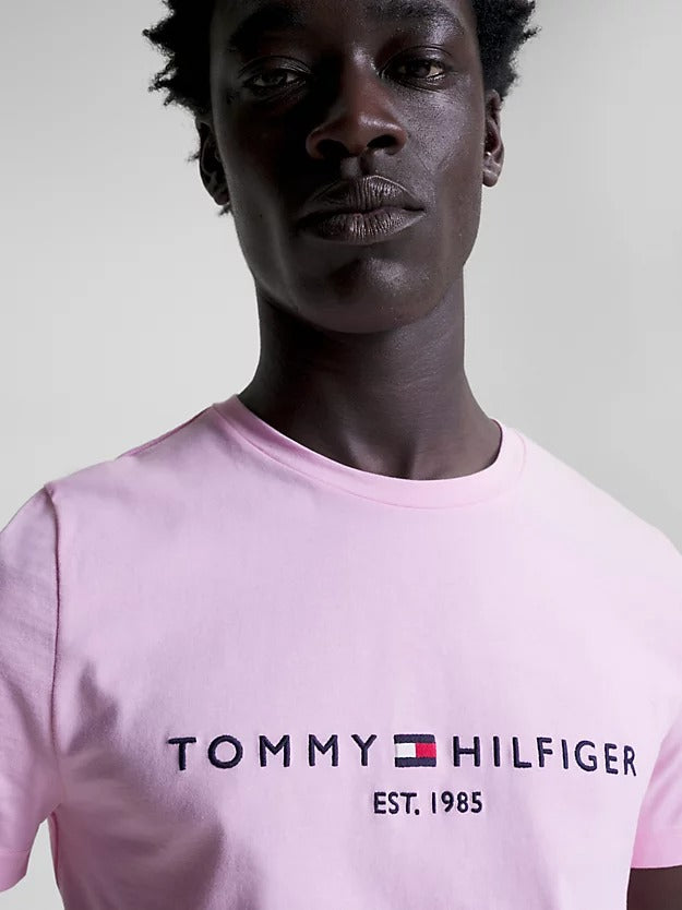 Logo Slim Fit Jersey T-Shirt in Iconic Pink-t shirts-Heroes