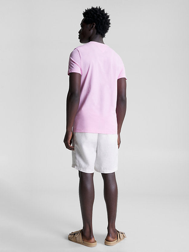 Logo Slim Fit Jersey T-Shirt in Iconic Pink-t shirts-Heroes