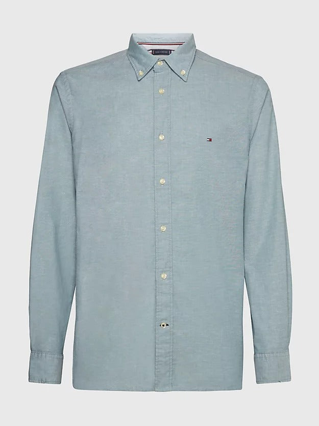 1985 Collection Th Flex Oxford Shirt in Frosted Green-shirt-Heroes