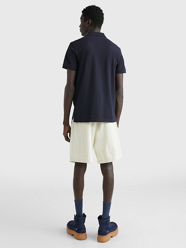 Contrast Placket Regular Fit Polo in Desert Sky-polo-Heroes