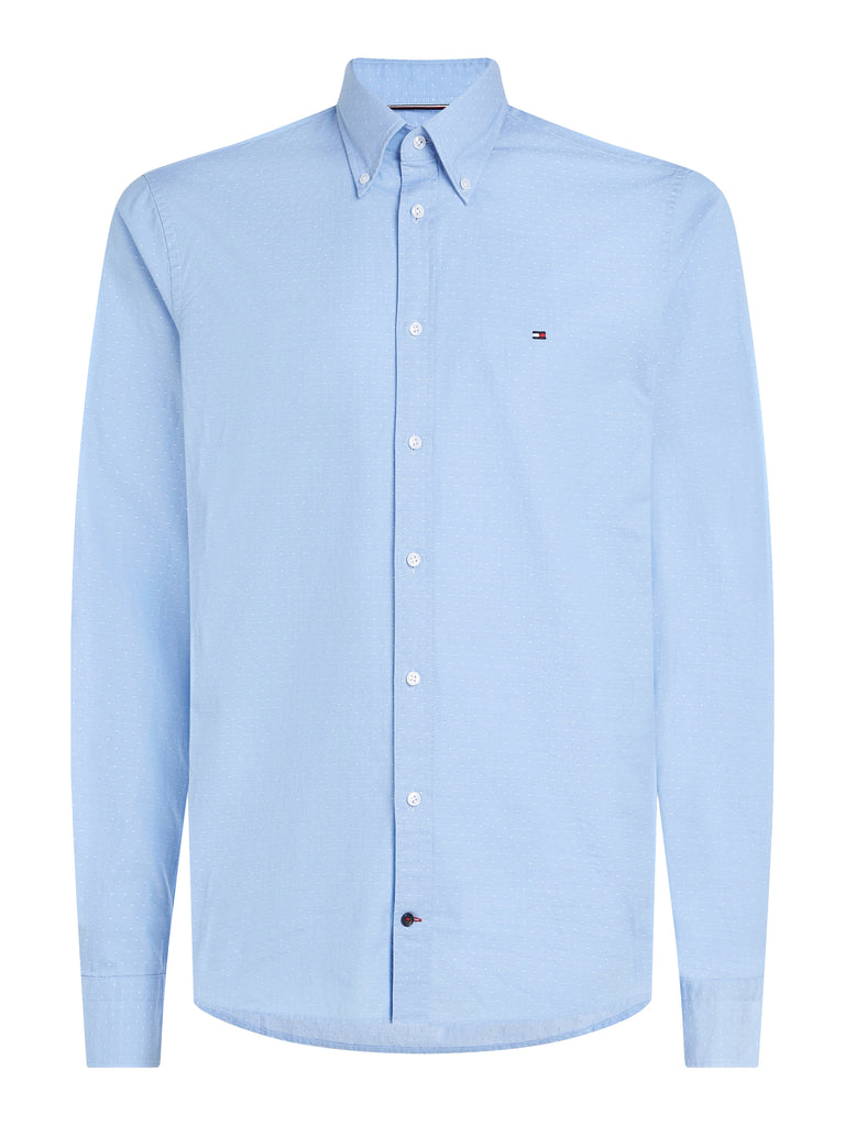 Flex Slim Fit Dobby Shirt in Blue-shirt-Heroes