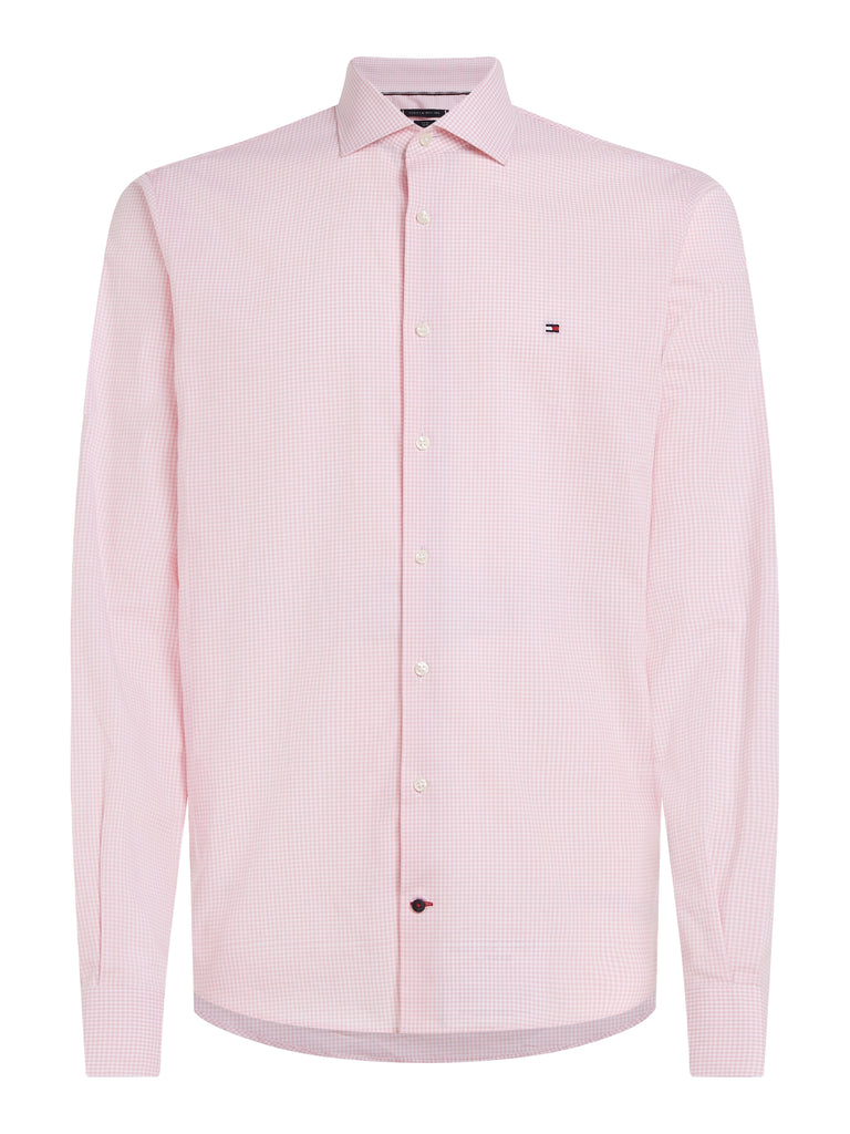 Mini Gingham Stretch Shirt in Pink-shirt-Heroes