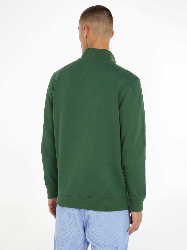 Graphic Half Zip Sweatshirt in Collegiate Green-sweatshirts-Heroes