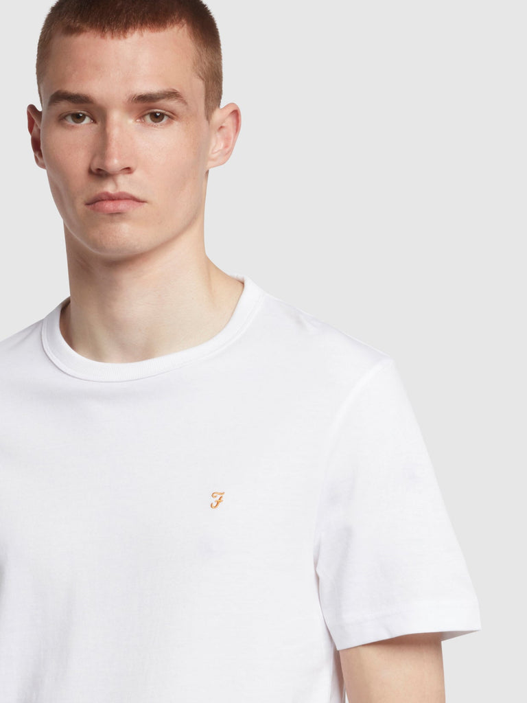 Danny Regular Fit Organic Cotton T-Shirt In White-t-shirt-Heroes