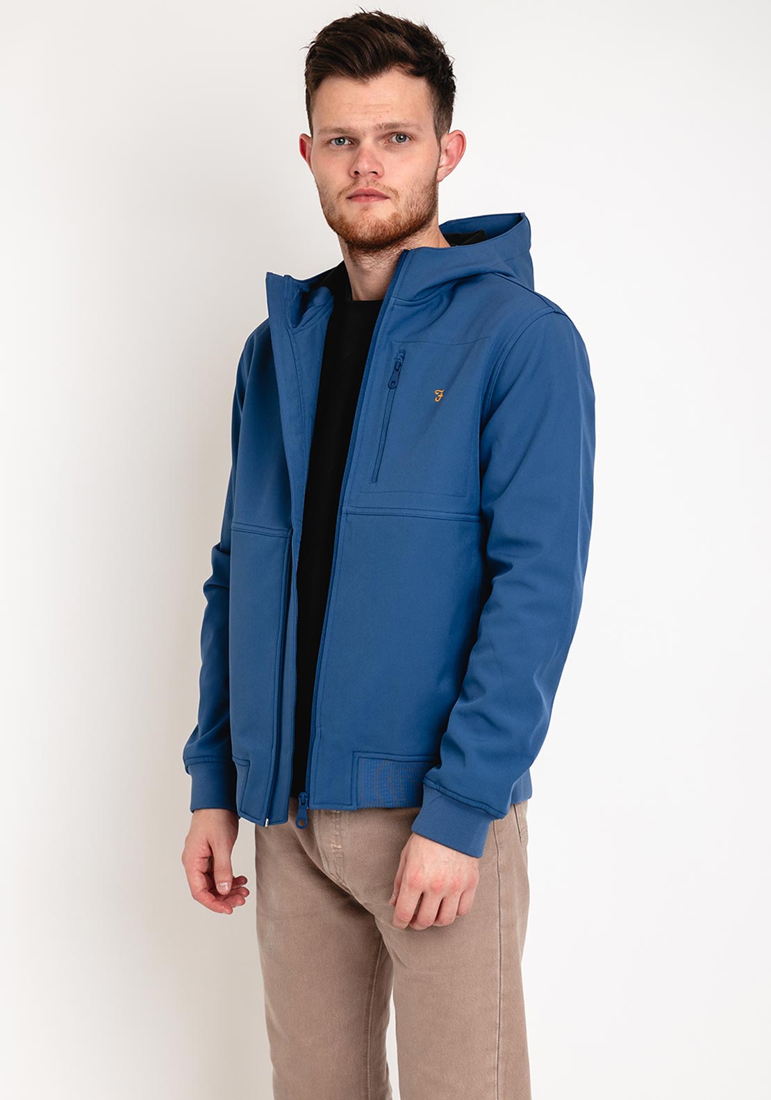 Rudd Regular Fit Softshell Jacket in Steel Blue – Heroes