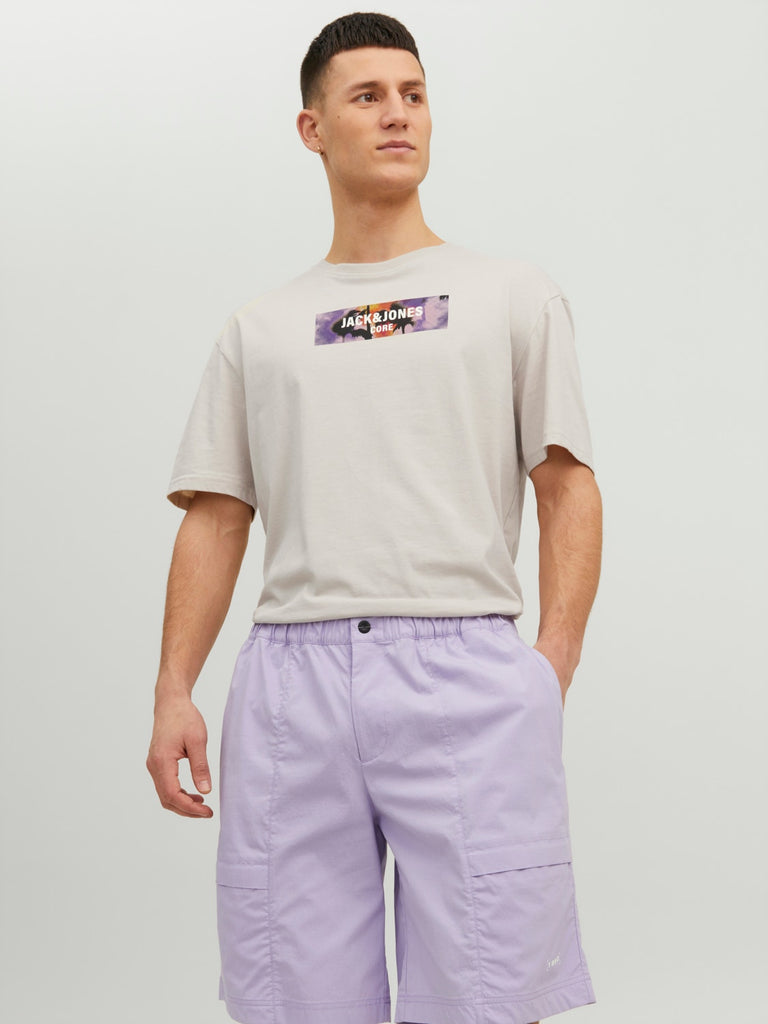 Relaxed Fit O-Neck T-Shirt in Moonbeam-t shirts-Heroes