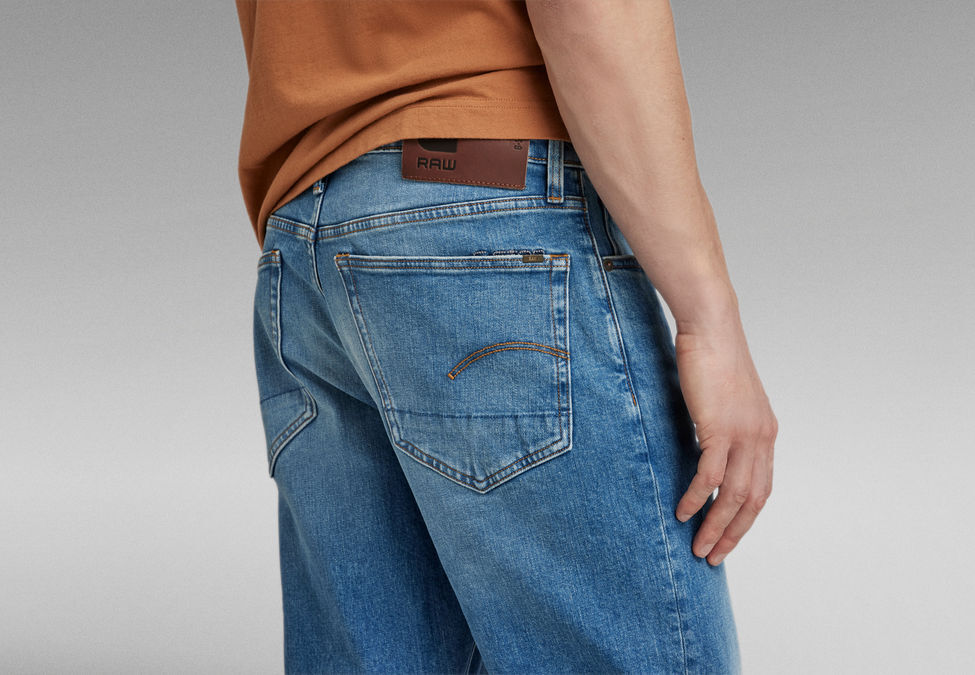3301 Regular Tapered Jeans in Worn in Azure-jeans-Heroes
