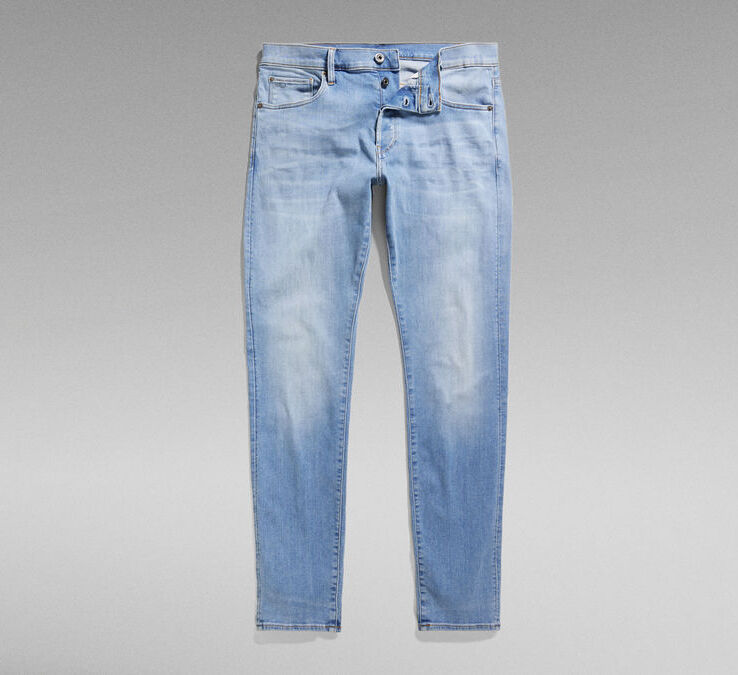 3301 Slim Jeans in Light Indigo Aged-jeans-Heroes