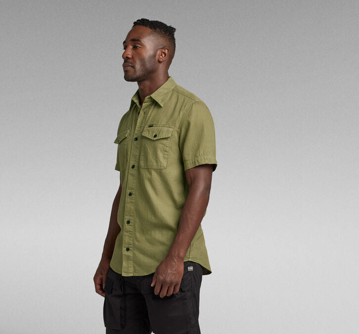 Marine Slim Shirt in Smoke Olive Gd-shirt-Heroes