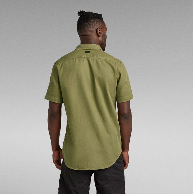 Marine Slim Shirt in Smoke Olive Gd-shirt-Heroes
