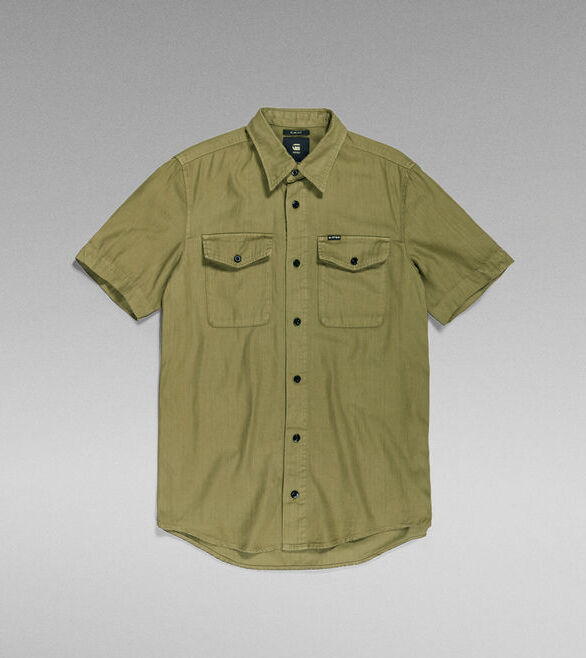 Marine Slim Shirt in Smoke Olive Gd-shirt-Heroes