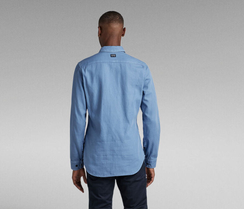 Marine Slim Shirt in Deep Wave Gd