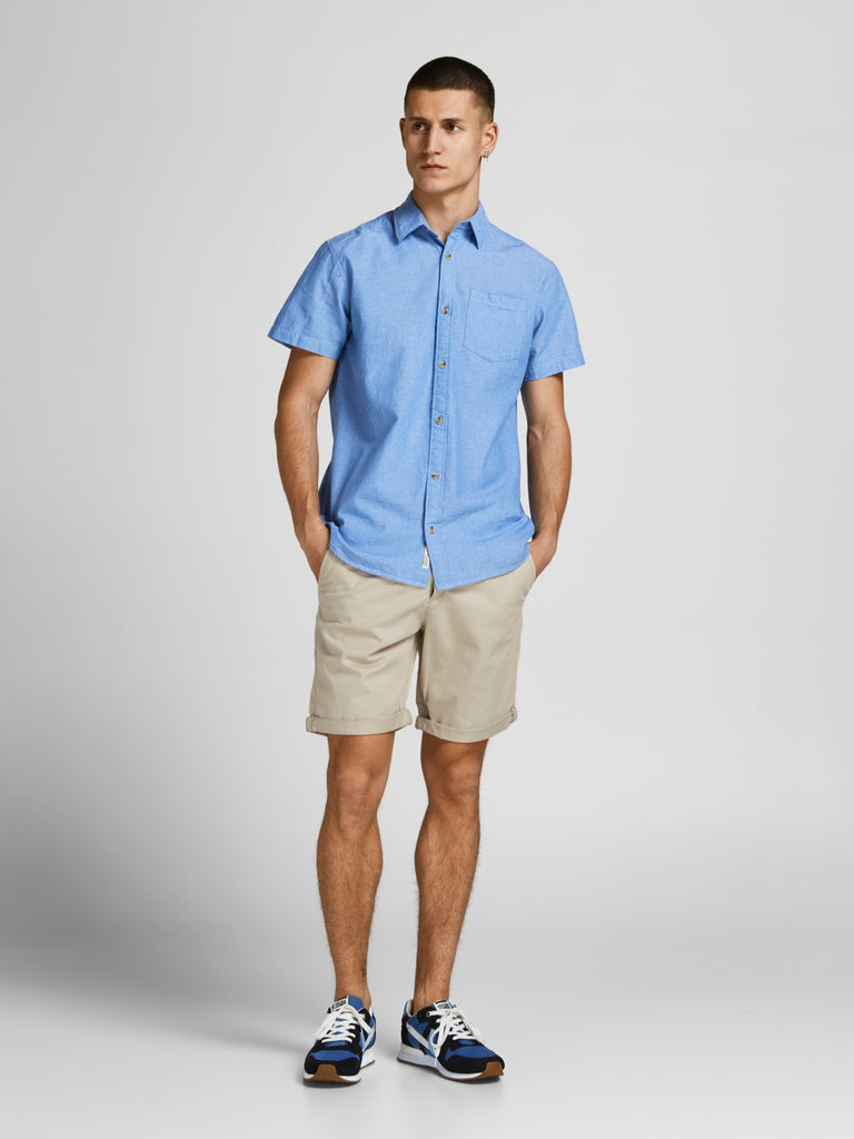 Bowie Solid Chino Shorts in Oxford Tan-shorts-Heroes