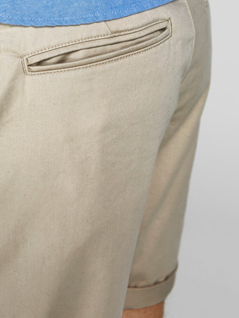 Bowie Solid Chino Shorts in Oxford Tan-shorts-Heroes