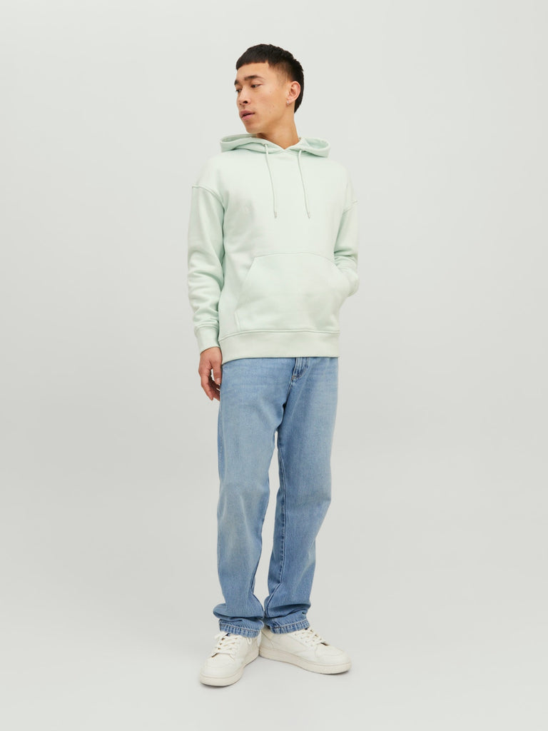 Loopback Relaxed Fit Unisex Hoodie in Pale Blue-sweatshirts-Heroes