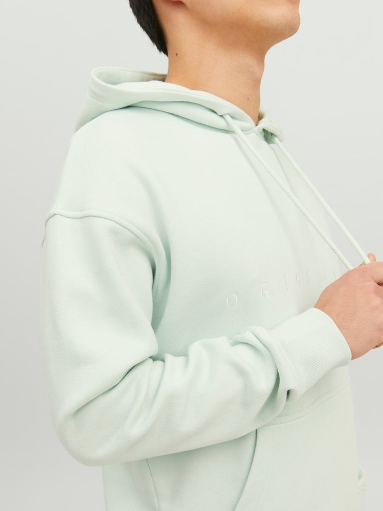 Loopback Relaxed Fit Unisex Hoodie in Pale Blue-sweatshirts-Heroes