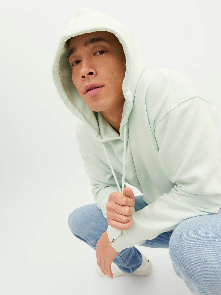 Loopback Relaxed Fit Unisex Hoodie in Pale Blue-sweatshirts-Heroes