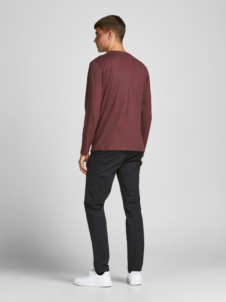 Marco Bowie Slim Fit Chinos in Black-jeans-Heroes