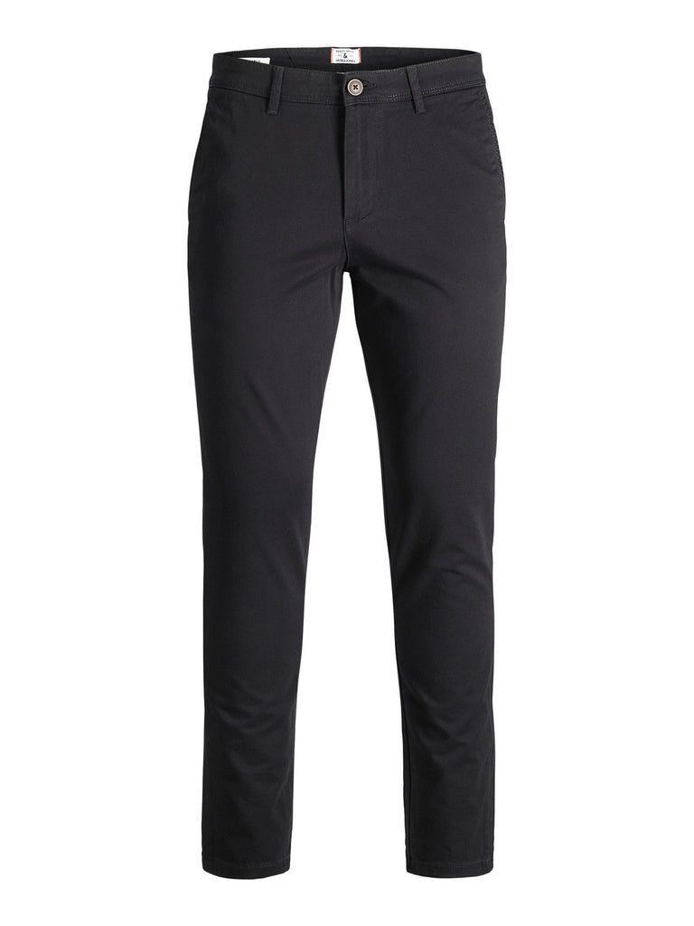 Marco Bowie Slim Fit Chinos in Black-jeans-Heroes