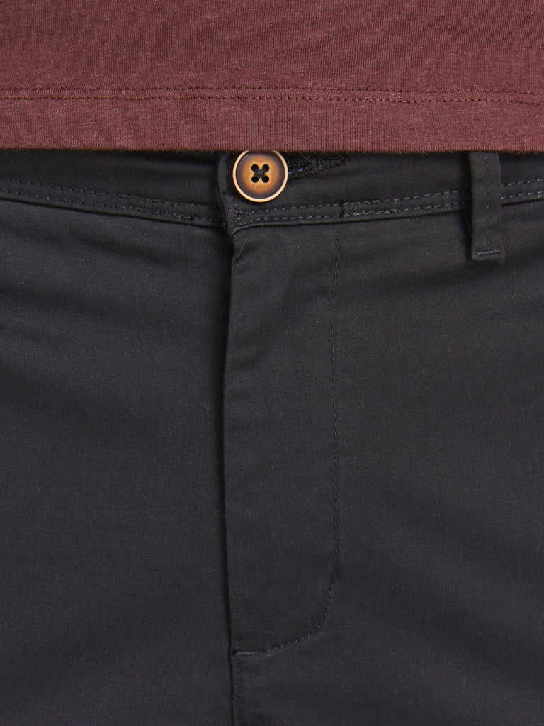 Marco Bowie Slim Fit Chinos in Black-jeans-Heroes