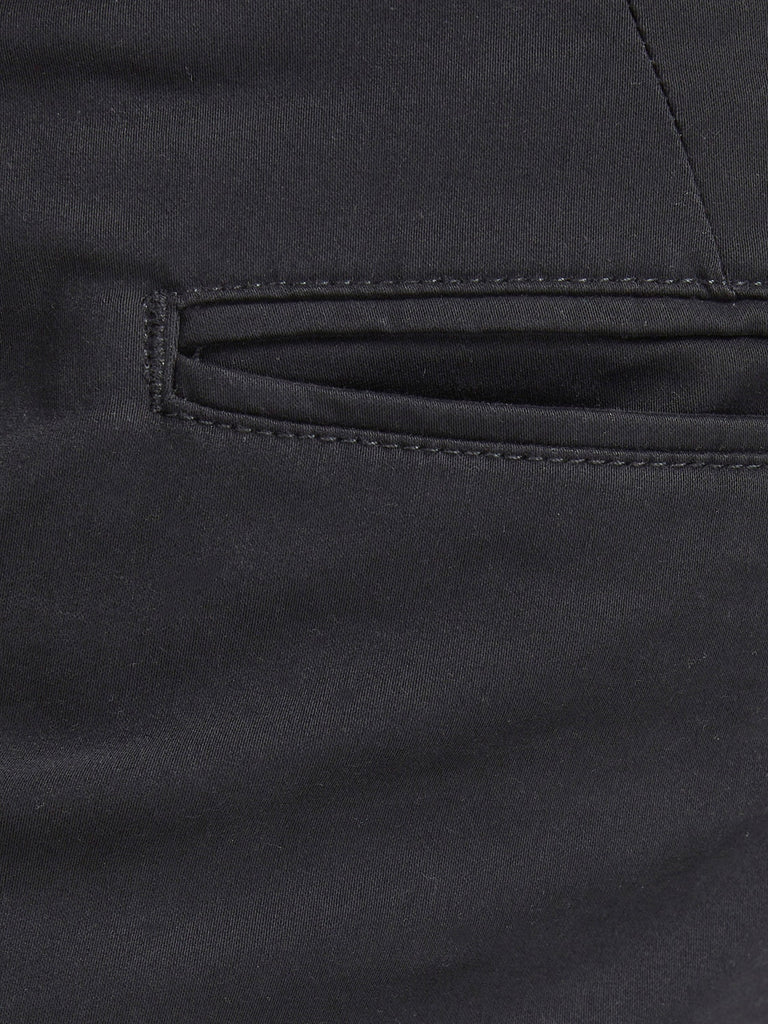 Marco Bowie Slim Fit Chinos in Black-jeans-Heroes