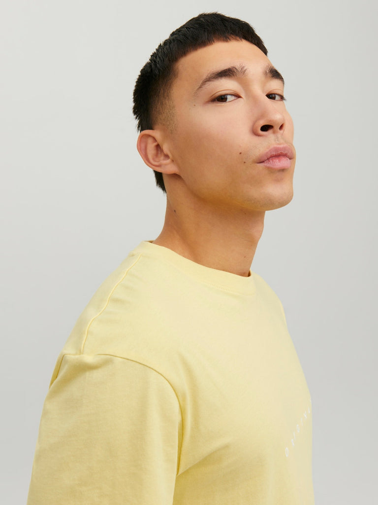 Regular Fit Logo Unisex T-Shirt in French Vanilla-t shirts-Heroes