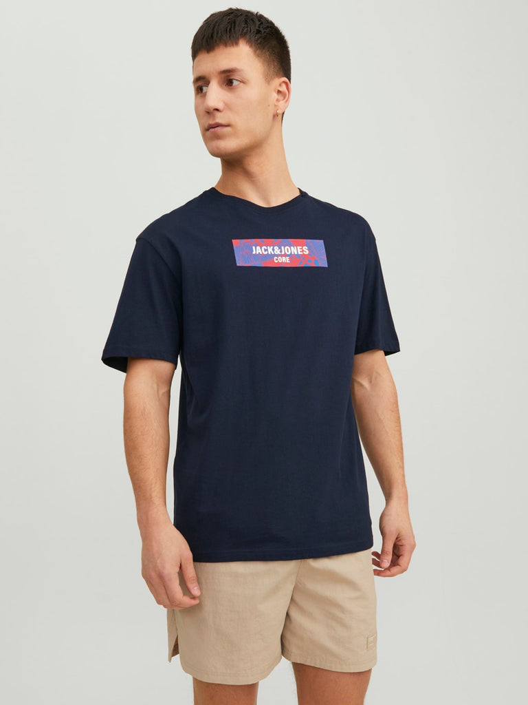 Relaxed Fit O-Neck T-Shirt in Navy-t shirts-Heroes