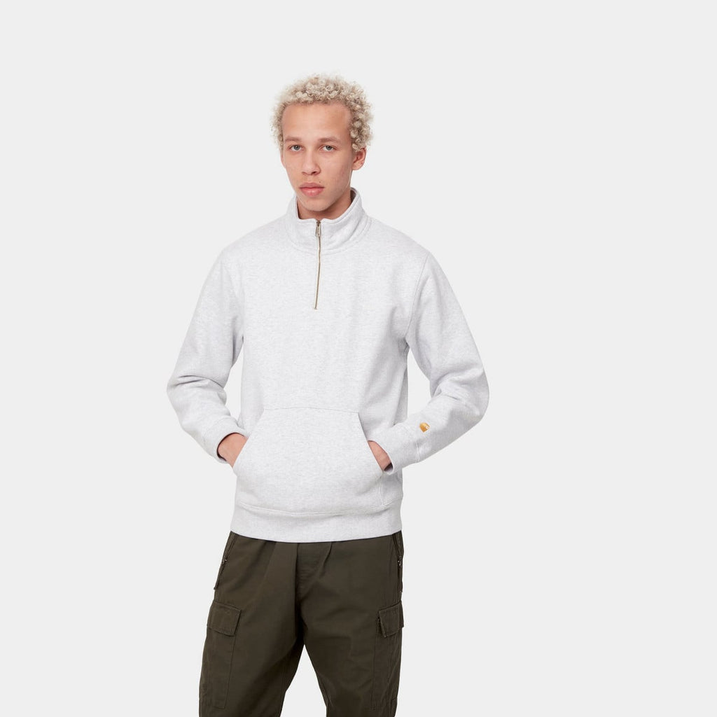 Carhartt Chase Neck Zip Sweat Ash Heather-sweat-Heroes