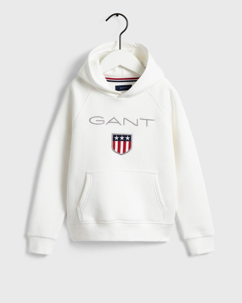 Gant Boys (Age 2-8) Shield Hood Eggshell-sweat-Heroes