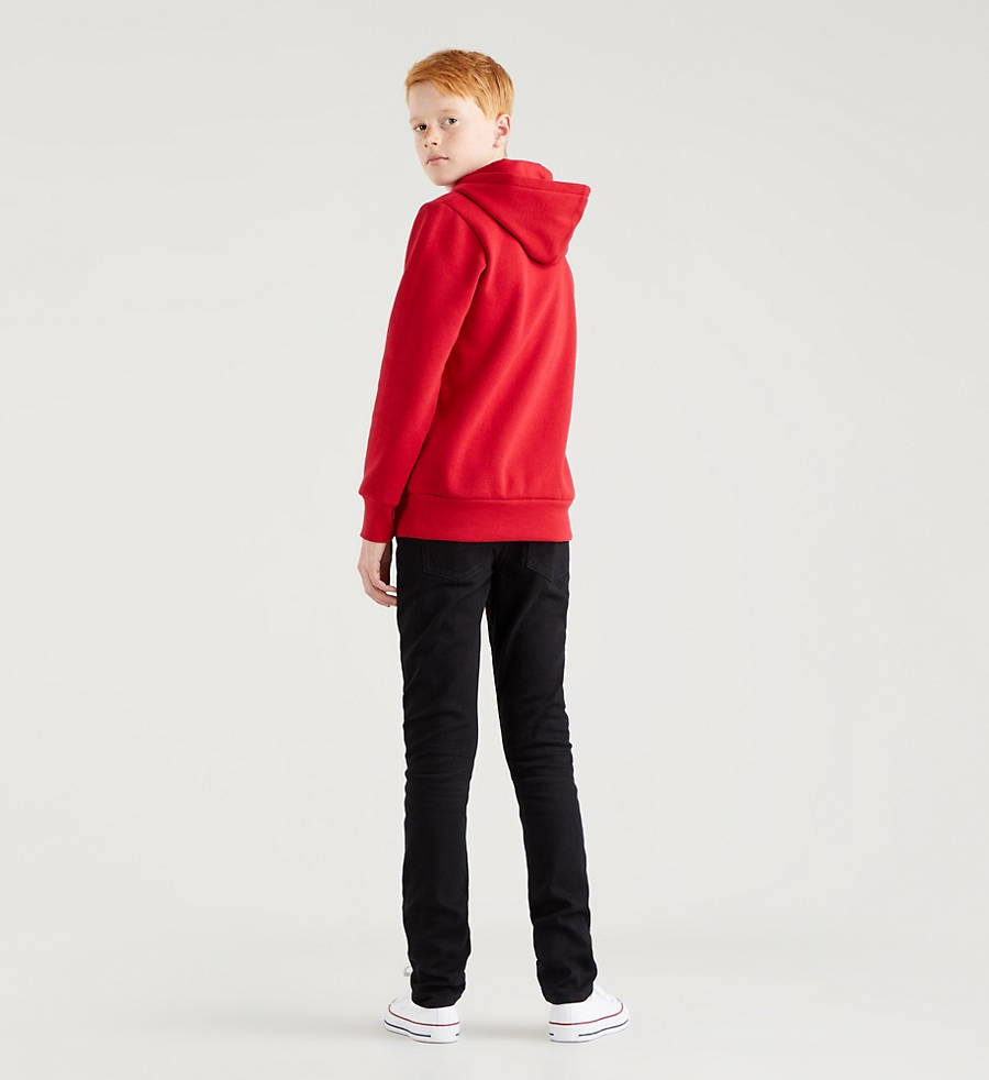 Levi Teen Batwing Screenprint Hoodie Red-sweatshirts-Heroes