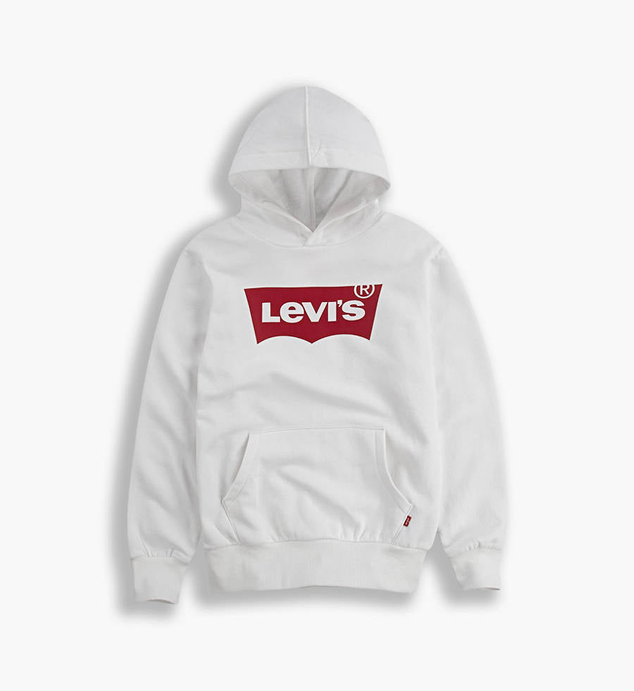 Levi Teen Batwing Screenprint Hoodie White-sweatshirts-Heroes