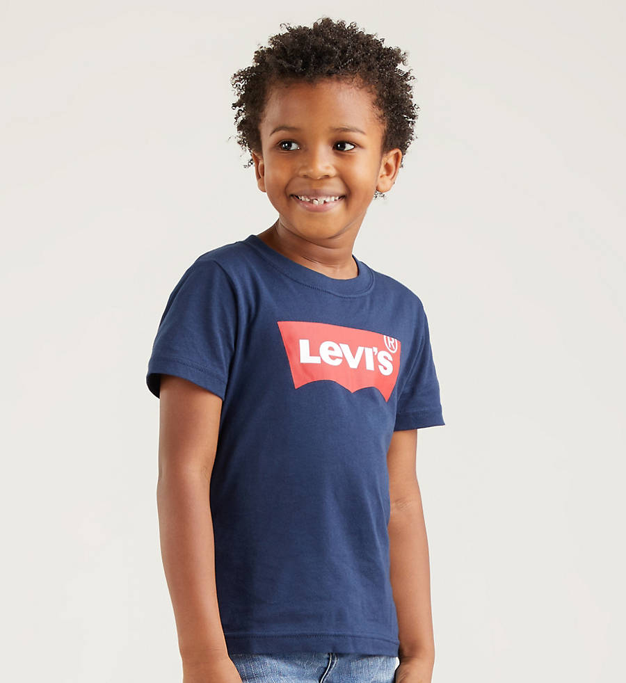 Levi Kids Batwing Tee Navy-t shirts-Heroes