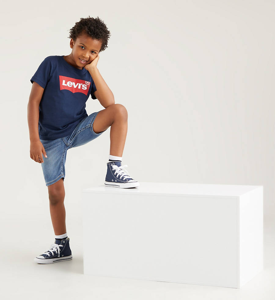 Levi Kids Batwing Tee Navy-t shirts-Heroes