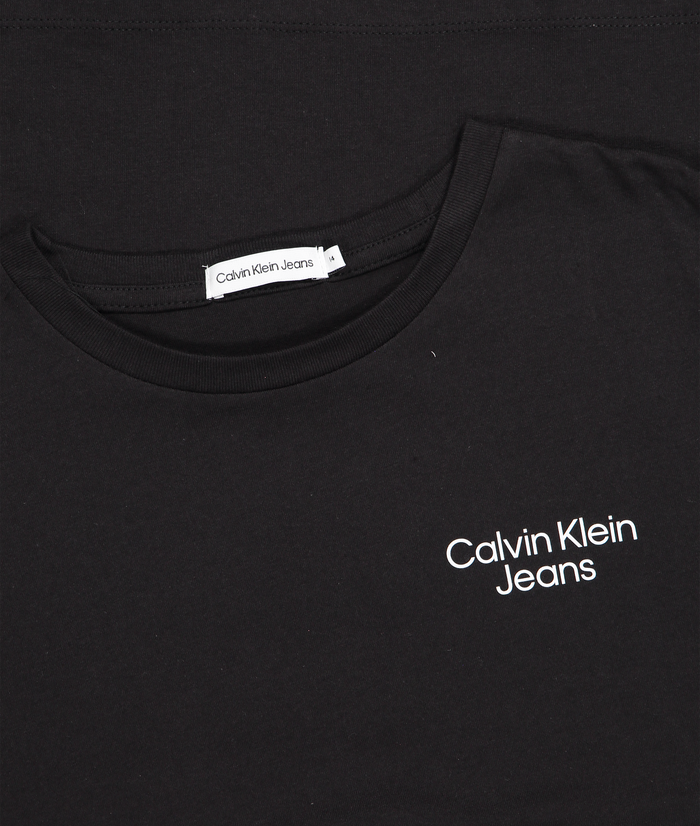Calvin Klein Jeans Boys Organic Cotton Logo T-Shirt Black-Heroes