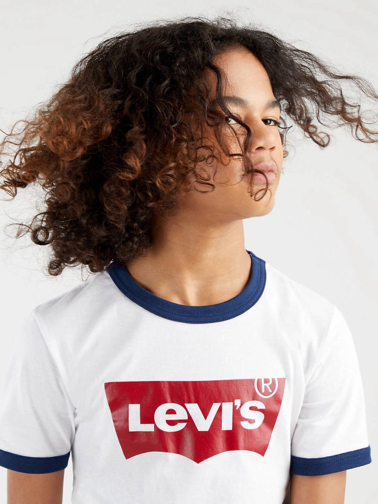 Levi Teens Batwing Ringer Tee White-t shirts-Heroes