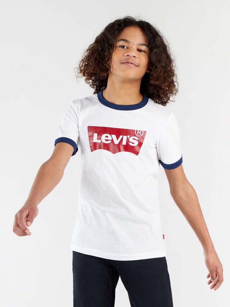 Levi Teens Batwing Ringer Tee White-t shirts-Heroes